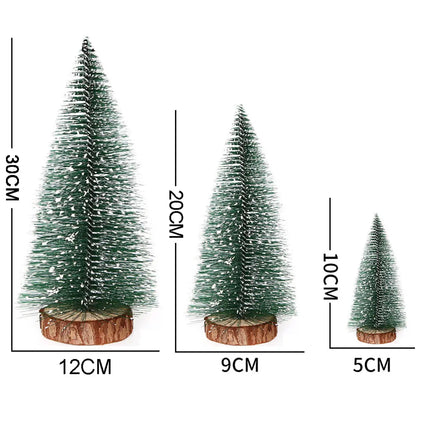 Fancydresswale Christmas Tree Table top Xmas- Decoration with Wood Base- Set of 3 (10 cm, 20 cm and 30 cm) fancydresswale.com