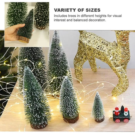 Fancydresswale Christmas Tree Table top Xmas- Decoration with Wood Base- Set of 3 (10 cm, 20 cm and 30 cm) fancydresswale.com