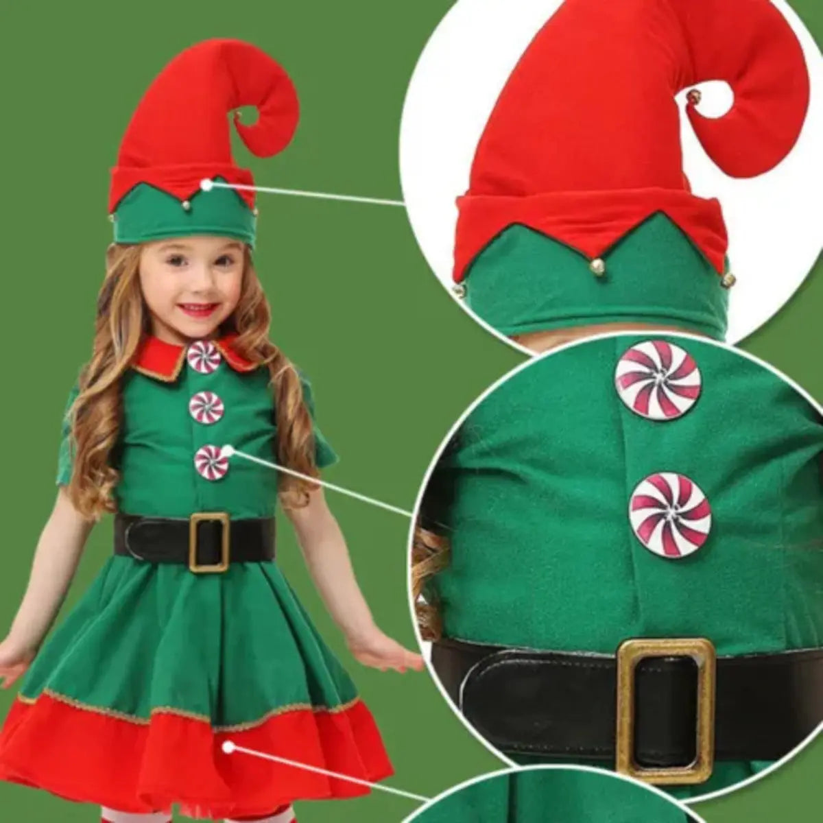 Fancydresswale Christmas elf elf costume christmas dress for Girls and women