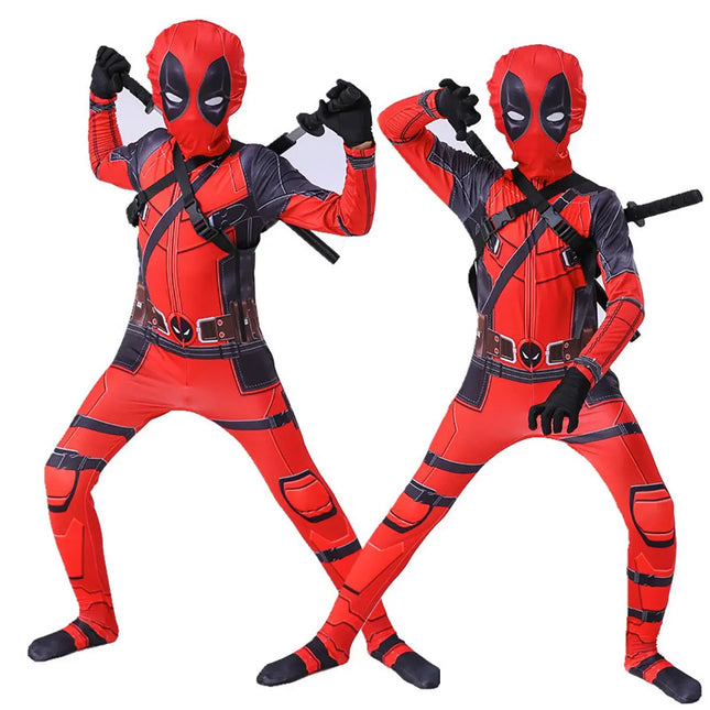 Fancydresswale Deadpool dress for kids with swords- cosplay costume superhero role play dress fancydresswale.com