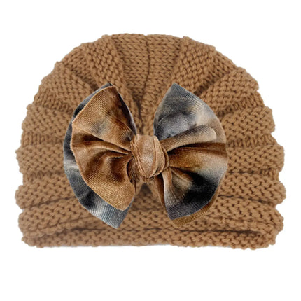 Fancydresswale European Style Wool Knitted Hat for Babies & Toddlers – Soft & Cozy Winter Beanie Newborn Winter Turban Cap-Coffee Fancydresswale