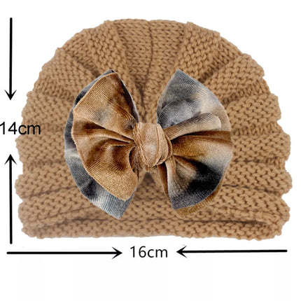 Fancydresswale European Style Wool Knitted Hat for Babies & Toddlers – Soft & Cozy Winter Beanie Newborn Winter Turban Cap-Coffee Fancydresswale