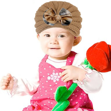 Fancydresswale European Style Wool Knitted Hat for Babies & Toddlers – Soft & Cozy Winter Beanie Newborn Winter Turban Cap-Coffee Fancydresswale