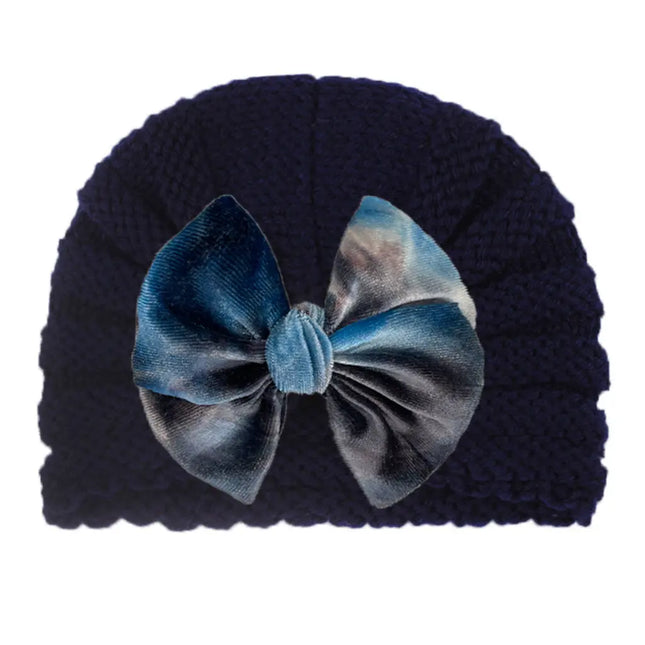Fancydresswale European Style Wool Knitted Hat for Babies & Toddlers – Soft & Cozy Winter Beanie Newborn Winter Turban Cap-Navy Blue Fancydresswale
