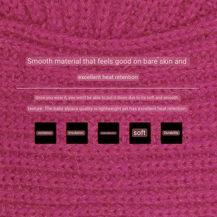 Fancydresswale European Style Wool Knitted Hat for Babies & Toddlers – Soft & Cozy Winter Beanie Newborn Winter Turban Cap-Rosered Fancydresswale