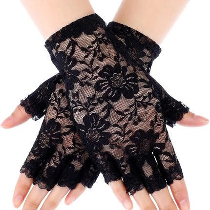 Fancydresswale Floral Lace Fingerless Gloves for Girls & Women – Fancy Dress & Party Accessory fancydresswale.com
