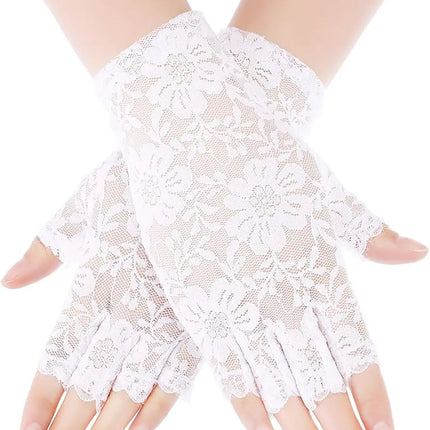 Fancydresswale Floral Lace Fingerless Gloves for Girls & Women – Fancy Dress & Party Accessory fancydresswale.com