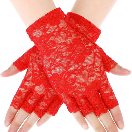 Fancydresswale Floral Lace Fingerless Gloves for Girls & Women – Fancy Dress & Party Accessory fancydresswale.com