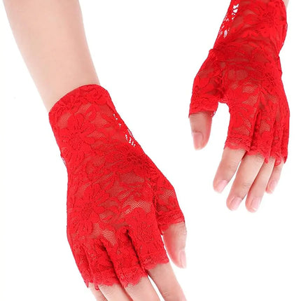 Fancydresswale Floral Lace Fingerless Gloves for Girls & Women – Fancy Dress & Party Accessory fancydresswale.com