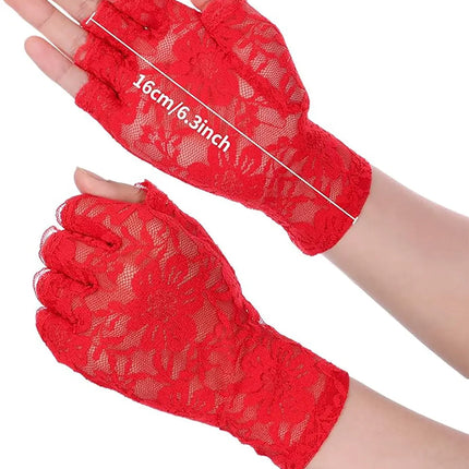 Fancydresswale Floral Lace Fingerless Gloves for Girls & Women – Fancy Dress & Party Accessory fancydresswale.com