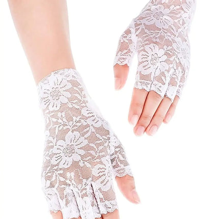 Fancydresswale Floral Lace Fingerless Gloves for Girls & Women – Fancy Dress & Party Accessory fancydresswale.com