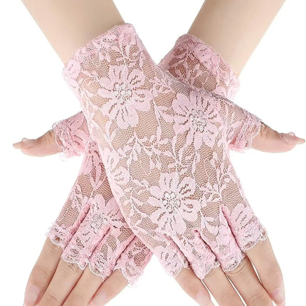Fancydresswale Floral Lace Fingerless Gloves for Girls & Women – Fancy Dress & Party Accessory fancydresswale.com
