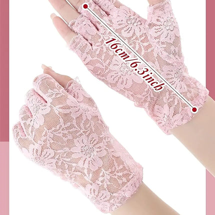 Fancydresswale Floral Lace Fingerless Gloves for Girls & Women – Fancy Dress & Party Accessory fancydresswale.com