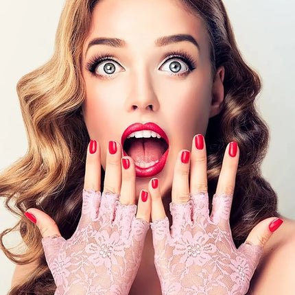 Fancydresswale Floral Lace Fingerless Gloves for Girls & Women – Fancy Dress & Party Accessory fancydresswale.com