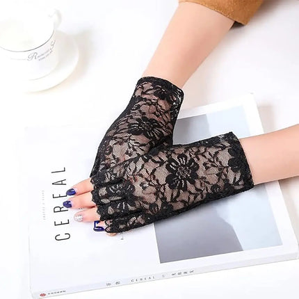 Fancydresswale Floral Lace Fingerless Gloves for Girls & Women – Fancy Dress & Party Accessory fancydresswale.com