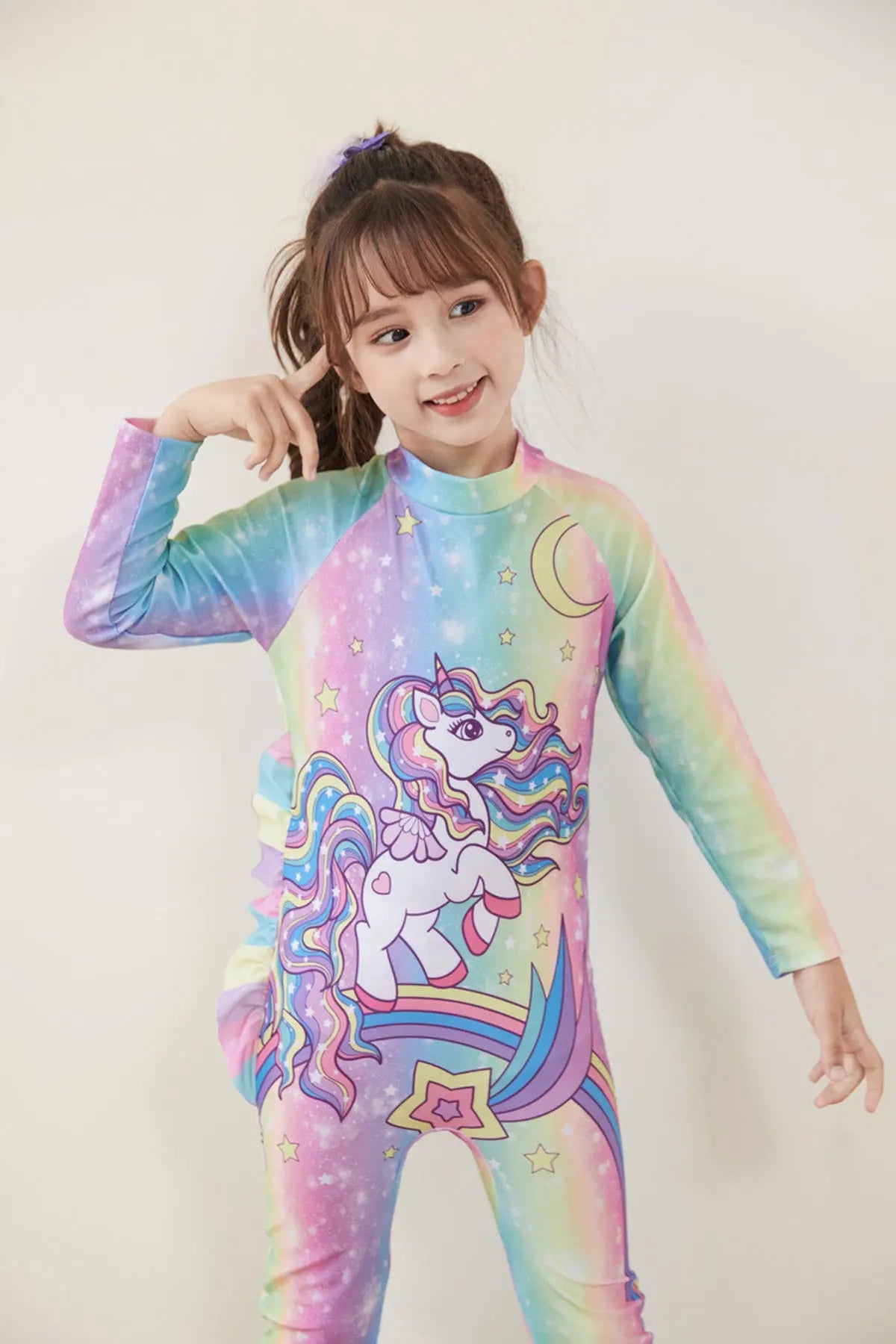 Bathing Suits for girls Unicorn Rainbow Theme Fancydresswale
