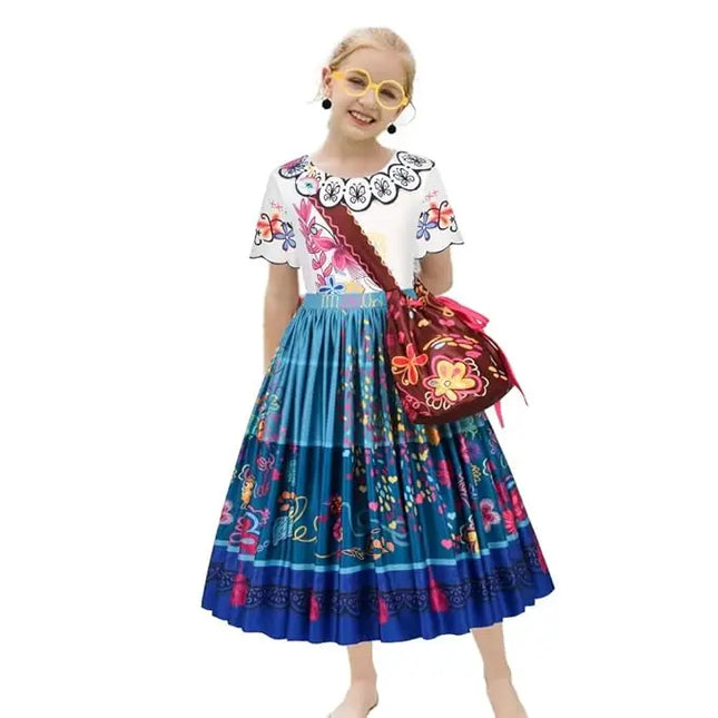 Fancydresswale Girls Magical Mirabel Fancy Dress Costume Set – Colorful Party Outfit with Bag & Accessories for Birthday, Cosplay & Dress-Up fancydresswale.com
