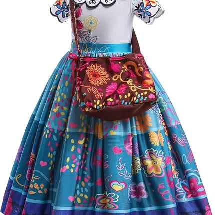 Fancydresswale Girls Magical Mirabel Fancy Dress Costume Set – Colorful Party Outfit with Bag & Accessories for Birthday, Cosplay & Dress-Up fancydresswale.com