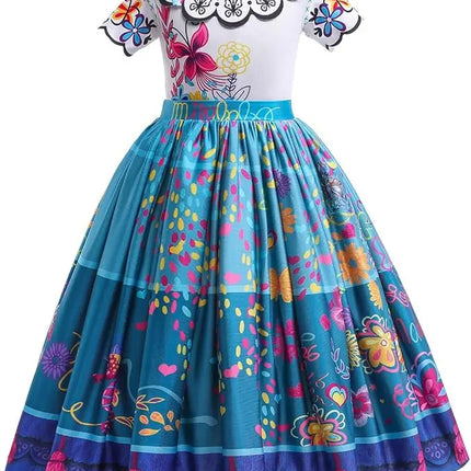 Fancydresswale Girls Magical Mirabel Fancy Dress Costume Set – Colorful Party Outfit with Bag & Accessories for Birthday, Cosplay & Dress-Up fancydresswale.com