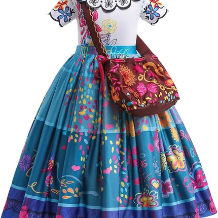 Fancydresswale Girls Magical Mirabel Fancy Dress Costume Set – Colorful Party Outfit with Bag & Accessories for Birthday, Cosplay & Dress-Up fancydresswale.com