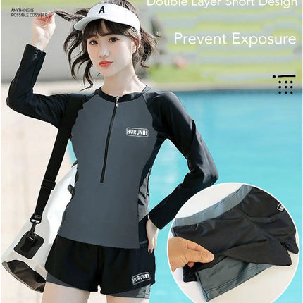 Fancydresswale Girls and Women Swimming Suit Full Sleeve, Beach wear Quick Dry Surfing Dress,Women Full Body Swimsuit with Pads Fancydresswale