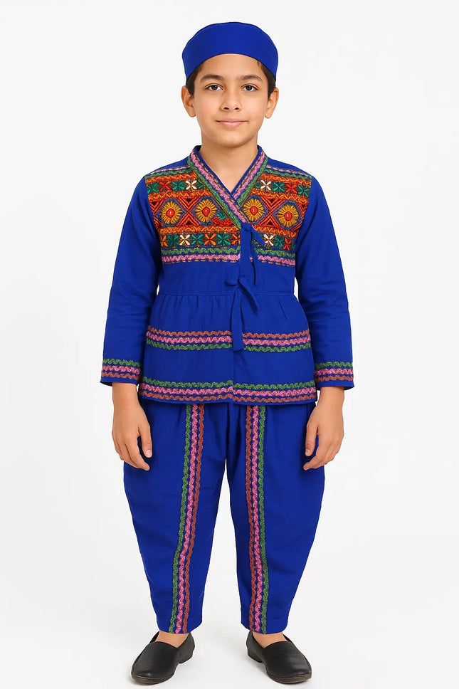 Fancydresswale Gujrati boy dress for boys, Garba dance dress, Blue Fancydresswale