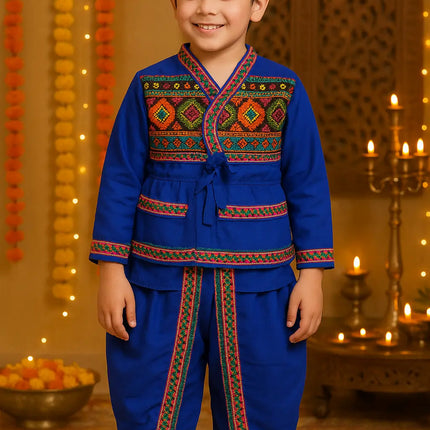 Fancydresswale Gujrati boy dress for boys, Garba dance dress, Blue Fancydresswale