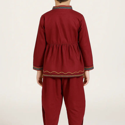 Fancydresswale Gujrati boy dress for boys, Garba dance dress, Maroon Fancydresswale