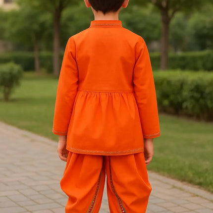 Fancydresswale Gujrati boy dress for boys, Garba dance dress, Orange Fancydresswale