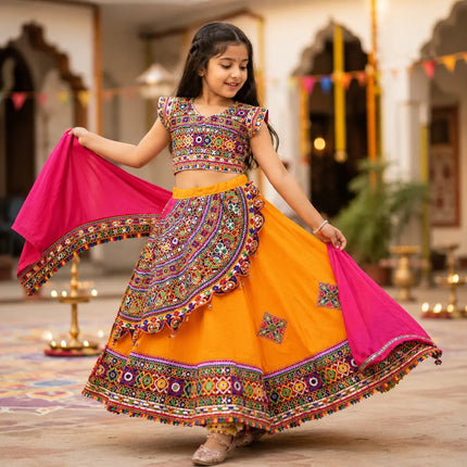 Fancydresswale Gujrati lehenga choli for Navrata readymade garba dance dress- Full size fancydresswale.com