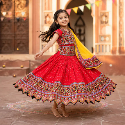 Fancydresswale Gujrati lehenga choli for Navrata readymade garba dance dress- Full size fancydresswale.com