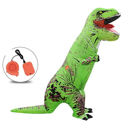 Fancydresswale Inflatable Dinosaur Costume Adult, Dinosaur Inflatable Costume for Adult, Blow Up Dinosaur Costume for Halloween Cosplay Party Christmas- Green Fancydresswale