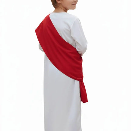 Fancydresswale Jesus Costume for Boys | White Robe with Red Drape | Fancy Dress for School Functions, Christmas & Nativity Play Fancydresswale