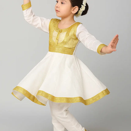 Fancydresswale Kathak dance dress for girls Anarkali Indian classical dance dress for girls fancydresswale.com