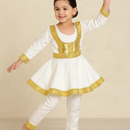 Fancydresswale Kathak dance dress for girls Anarkali Indian classical dance dress for girls fancydresswale.com