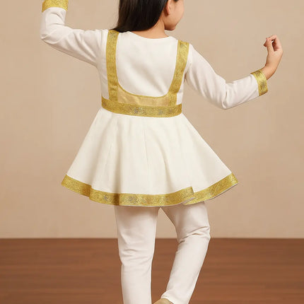 Fancydresswale Kathak dance dress for girls Anarkali Indian classical dance dress for girls fancydresswale.com