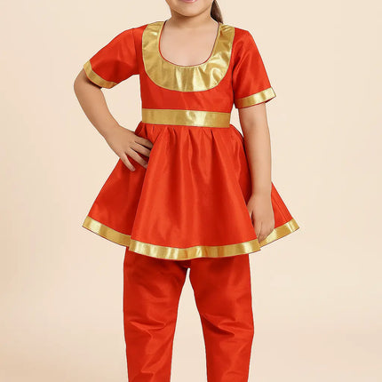 Fancydresswale Kathak dance dress for girls Anarkali Indian classical dance dress for girls fancydresswale.com