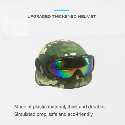 Fancydresswale Kids Army Camouflage Combat Vest and Helmet Set with Goggles – Military Fancy Dress Costume fancydresswale.com