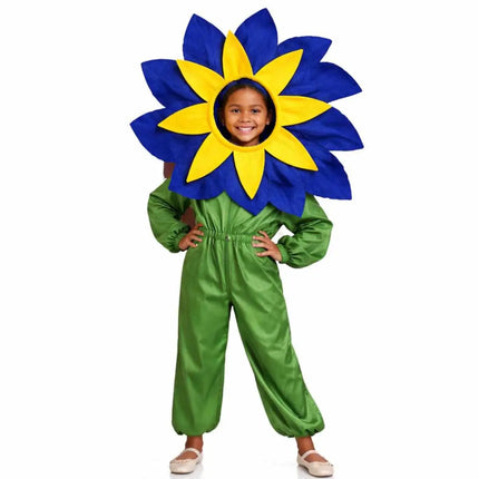 Fancydresswale Kids Blue & Yellow Flower Cutout Headgear for Fancy Dress, School Dance & Theme Performances (Free Size) fancydresswale.com