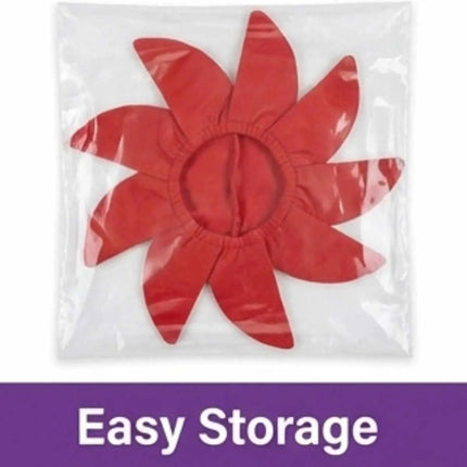 Fancydresswale Kids Flower Costume Headgear (Cutout Only / With Green Jumpsuit) – Red Petal Fancy Dress for School Functions & Theme Parties fancydresswale.com
