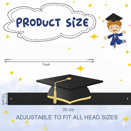 Fancydresswale Kids Paper Graduation Cap – Pack of 10 | Printed Tassel Convocation Hats for School Functions & Photoshoot (Red / Blue / Black) fancydresswale.com