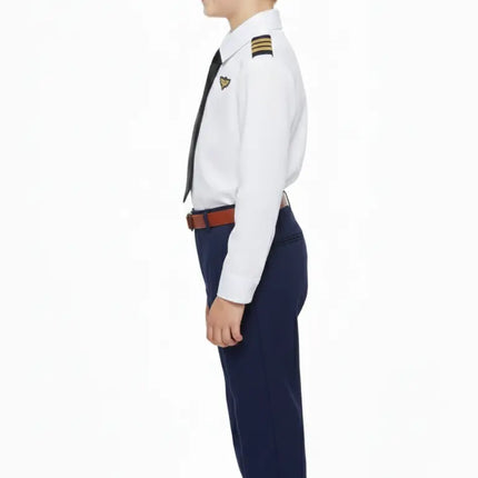 Fancydresswale Kids Pilot Fancy Dress Costume for Boys | Airline Captain Uniform with Cap, Shirt, Tie & Pants | Ages 2–8 Years fancydresswale.com