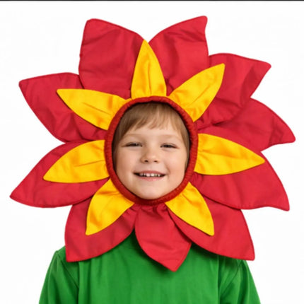 Fancydresswale Kids Red & Yellow Flower Cutout Headgear for Fancy Dress, School Dance & Theme Performances fancydresswale.com