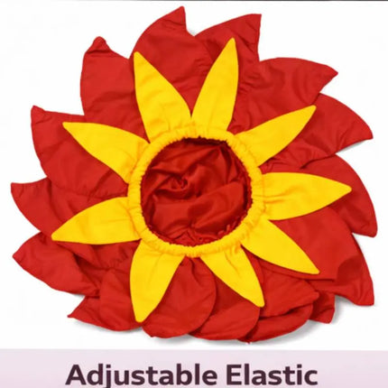 Fancydresswale Kids Red & Yellow Flower Cutout Headgear for Fancy Dress, School Dance & Theme Performances fancydresswale.com