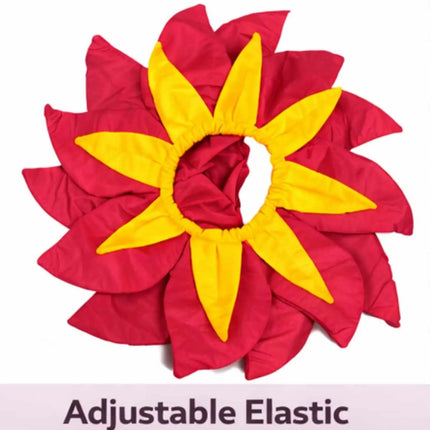 Fancydresswale Kids Red & Yellow Flower Cutout Headgear for Fancy Dress, School Functions & Theme Performances fancydresswale.com