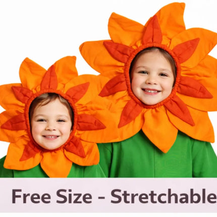 Fancydresswale Kids Sunflower Fancy Dress Costume | Flower Cutout and Green Jumpsuit for School Functions & Fancy Dress Competitions fancydresswale.com