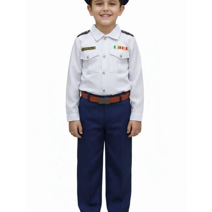 Fancydresswale Kids Traffic Police Fancy Dress Costume for Boys | White Shirt Uniform with Cap, Belt & Pants | Ages 2–8 Years fancydresswale.com