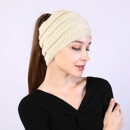 Fancydresswale Knitted Wool Headband for Women Cozy Soft & Stylish Winter Accessory Head Cover Beige Fancydresswale