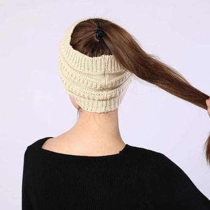 Fancydresswale Knitted Wool Headband for Women Cozy Soft & Stylish Winter Accessory Head Cover Beige Fancydresswale