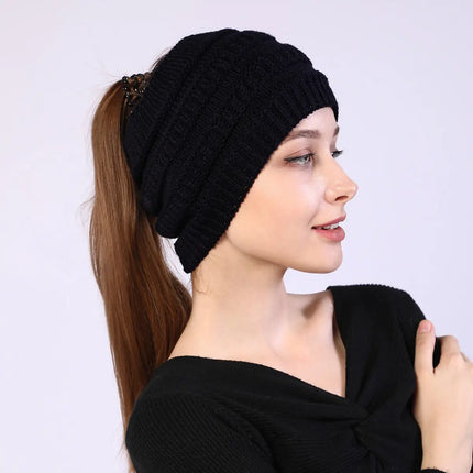 Fancydresswale Knitted Wool Headband for Women Cozy Soft & Stylish Winter Accessory Head Cover Black Fancydresswale
